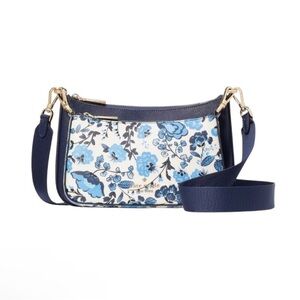 Kate Spade Vase Floral Duet Small Crossbody Blue Multicolor